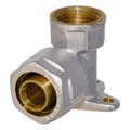 compression fitting wall flate elbow