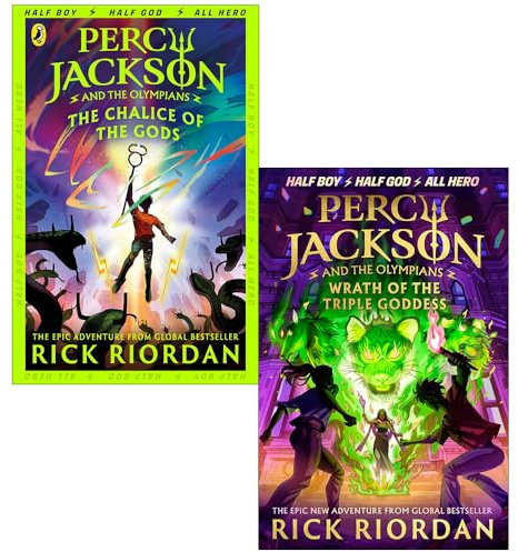 Percy Jackson and the Olympians Series 2 Books Collection Set By Rick Riordan (The Chalice of the Gods & Wrath of the Triple Goddess)