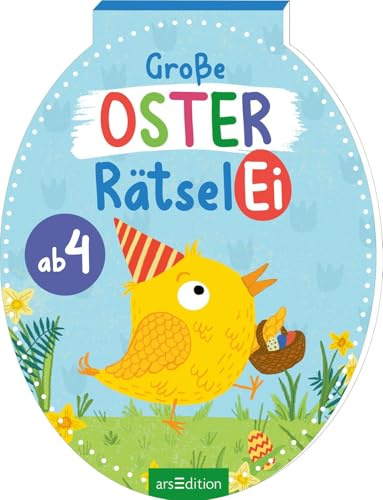 Große Oster-Rätselei: Ab 4 | Kunterbunter Rätselblock in Ostereiform
