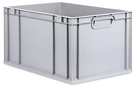 aidB Eurobox NextGen Grip, 600x400x320 mm, Griffe geschlossen, robuste Plastikbox aus Kunststoff mit ergonomischen Griffen, stapelbare Kunststoffkiste, ideal für die Industrie, 1St.
