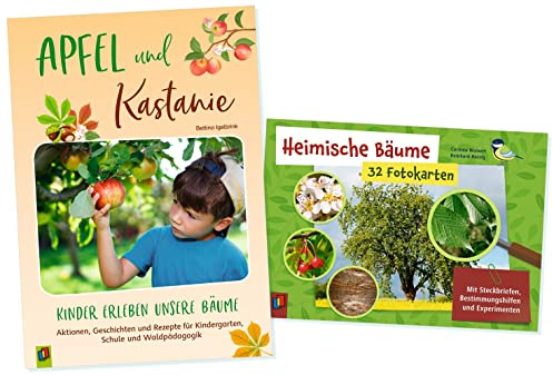 Paket: Heimische Bäume: jeweils 1 Ex. 9783834660381 Fotokarten Heimische Bäume und 9783834660367 Buch Apfel und Kastanie
