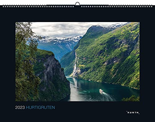 Hurtigruten 2023 (KUNTH Wandkalender Black Edition 60 x 45 cm)