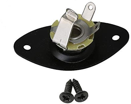 BQLZR Black Output Plate with Jack for Electric Guitar