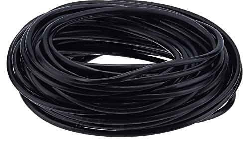 PH PandaHall 11 Yards 3mm Cowhide Leather Cord Black Round Cord Leather Lace Beading String Bracelet Thread for Neckacle Jewellery Making Macrame Shoelace DIY Crafts