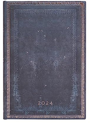 Paperblanks 12-Monatskalender 2024 Inkblot | Horizontal | Midi (130 × 180 mm)