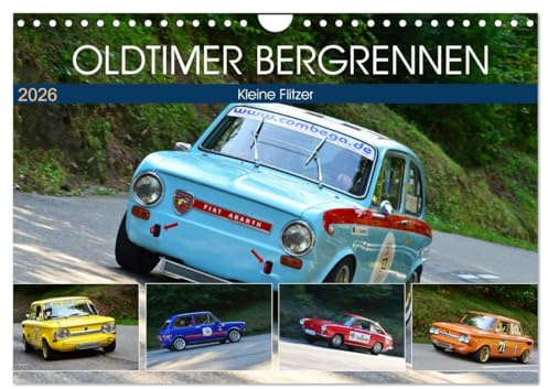 OLDTIMER BERGRENNEN - Kleine Flitzer (Wandkalender 2026 DIN A4 quer), CALVENDO Monatskalender: Wendige kleine Kraftprotze mit vorne dabei (CALVENDO Mobilitaet)