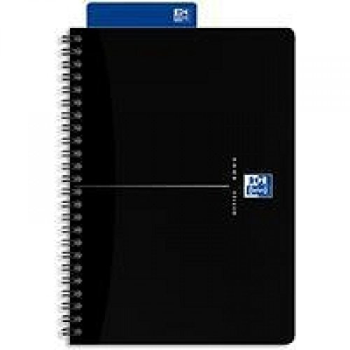 Oxford Office Notebook Wirebound Polypropylene Ruled 180pp 90gsm A5 Smart Black Ref 100103627 [Pack 5]
