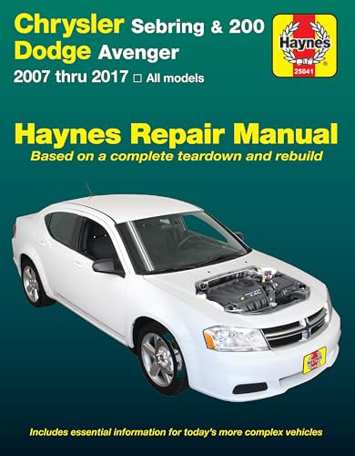 Chrysler Sebring Sedan (07-10), Sebring Convertible (08-10), 200 (11-17) & Dodge Avenger (07-14) Haynes Repair Manual