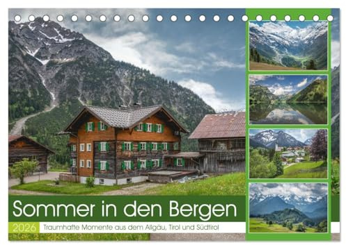 Sommer in den Bergen (Tischkalender 2026 DIN A5 quer), CALVENDO Monatskalender: Tauchen Sie Monat für Monat in faszinierende Landschaften ein, die die ... der Alpenregionen einfangen. (CALVENDO Orte)