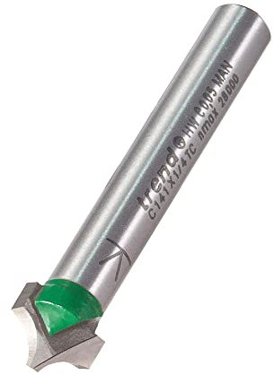 Trend CraftPro Ovolo Panel Veining Router Cutter Bit, 1/4 Inch Shank, 4.8mm Radius and 7.5mm Cut Length, Tungsten Carbide Tipped, C141X1/4TC