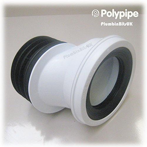 Polypipe Kwickfit 4 110mm Offset 40mm Down WC Toilet Pan Connector White SK52