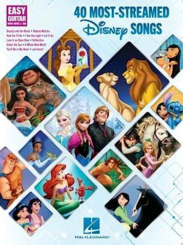40 Most-Streamed Disney Songs. Gitarre Solo.: Easy Guitar With Notes and Tab Songbook