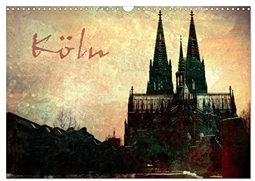 Köln (Wandkalender 2026 DIN A3 quer), CALVENDO Monatskalender: Blick auf das Rheinufer und Kölns unumstrittenes Wahrzeichen, den Kölner Dom. (CALVENDO Orte)