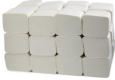 2Work Lot de 36 paquets de feuilles de papier toilette Blanc