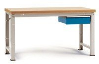 Manuflex WP5607.0002 Komplett-Werkbank Grund Profi Standard mit Kunststoff-Platte, BxTxH = 2000 x 70