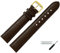 MARBURGER Uhrenarmband 16mm Leder Braun Gold Buffalo Prägung Mit Naht - Montage Set 7601631000220