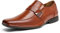 Bruno Marc Men's Giorgio-3 Brown Leather Lined Dress Loafers Shoes Size 10 US/ 9 UK