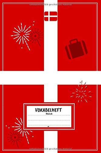 Vokabelheft A5 - Dänisch: Vokabeln lernen mit System - 2 Spalten inkl. Kontrollkästchen | 100 Seiten | Motiv: Dänemark