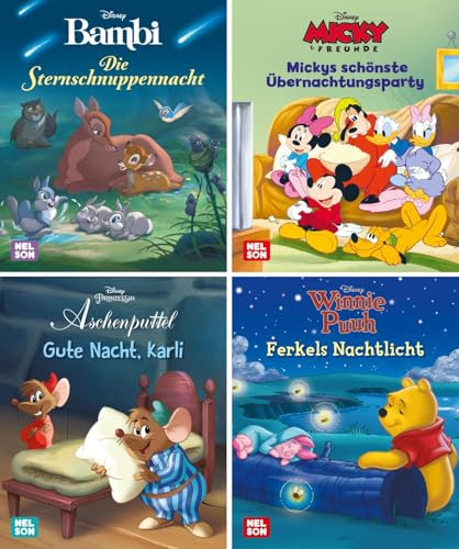 Nelson Mini-Bücher: 4er Disney Gutenacht-Geschichten 1-4: 4er-Set im praktischen Mitnahmeformat (Nelson Mini-Bücher: Ein großer Spaß im kleinen Format)