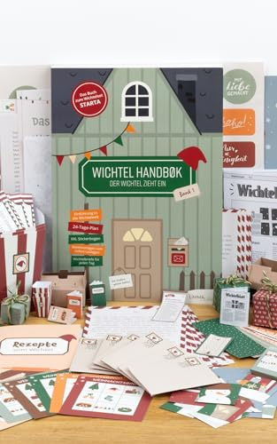 LIMMALAND Wichtelbuch Band 1 – Der Wichtel zieht ein | 24-Tage-Wichtelplan mit Ideen, Briefen, Bastelvorlagen & Stickerbogen | Rundum-sorglos-Paket für eine entspannte Wichtelzeit