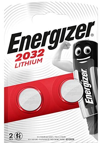 Energizer Lithium - CR 2032 Knopfzelle 3V Batterien (2 Stück) - Air Tag, Autoschlüssel, Fitnesstracker, medizinische Geräte - 10 Jahre lagerfähig
