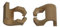 Liedeco U-Schienen-Halter, 2 Stk beige