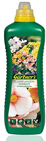 Gärtner’s Blühpflanzendünger 1 Liter I Flüssigdünger für kräftige Farben I Optimale Nährstoffe für alle Blühten I NPK Dünger mit Spurennährstoffen