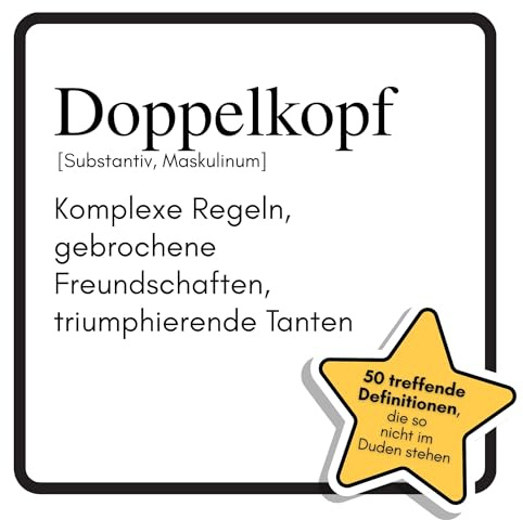 Doppelkopf: Komplexe Regeln, gebrochene Freundschaften, triumphierende Tanten. Das lustige Geschenkbuch für Mann, Frau, Kollege, Freund zu Geburtstag, Weihnachten