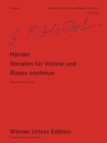 Sonaten für Violine und Basso continuo: Nach den Quellen hrsg. und Aussetzung des Generalbasses von Bernhard Moosbauer. Hinweise zur Verzierungspraxis ... Violine und Klavier. (Wiener Urtext Edition)
