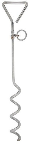 PET Dog 16 Camping Ground TIE Out Metal Screw Stake Spike Pole