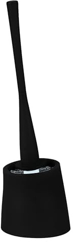 Spirella WC Bürste Klobürste Toilettenbürste hochwertig „Move“ mit hygienischem Behälter ØxH: 12,5 x 40cm - Schwarz