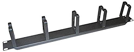 LogiLight 48.3 cm/19 inch Cable Management Panel 1HE with 5 plastic rings black