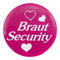 Oblique Unique® Braut Hochzeit Junggesellenabschied Sticker Buttons (Braut Security)
