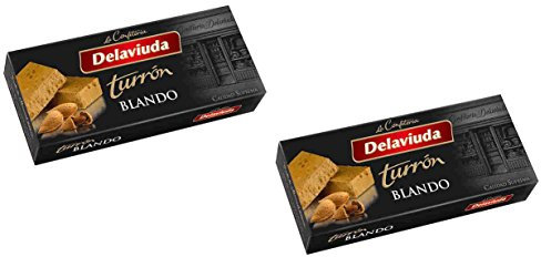 Delaviuda - Le pack comprend 2 Turron blando, Nougat mou d'Amande - Qualité Supérieure - 200gr (Sans Gluten) - (Touron)Produit Espagnol / Nougat Espagnol