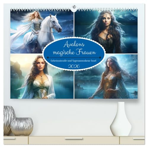 Avalons magische Frauen. Geheimnisvolle und Sagenumwobene Insel (hochwertiger Premium Wandkalender 2026 DIN A2 quer), Kunstdruck in Hochglanz: Ein ... mit mystischen Priesterinnen (CALVENDO Kunst)
