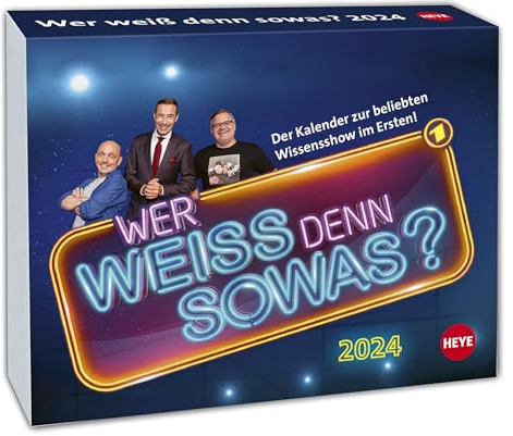 Wer weiß denn sowas? Tagesabreißkalender 2024. Kultiger Wissens-Kalender 2024 mit Kai Pflaume. Tischkalender, Abreißkalender für jeden Tag. Auch zum Aufhängen.