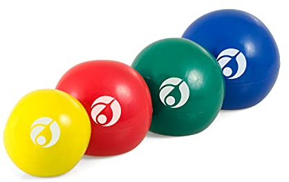 AFH Webshop Gewichtsball, Sportball, mit Sandfüllung, 4 Stück Spar Set | 0,5kg, 1,0kg, 1,5kg und 2,0 kg