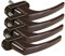 4 x Alu Fenstergriff in Braun RAL 8019 - Stiftlänge 40mm