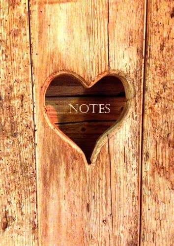 Notizbuch A4 - liniert - Herz aus Holz: Tagebuch
