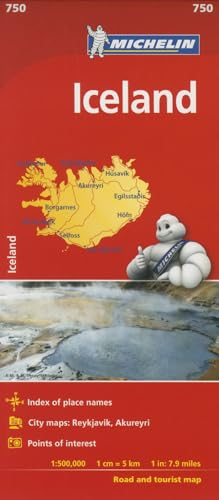 KN. Island 750 161190: Straßen- und Tourismuskarte 1:500.000 (MICHELIN Nationalkarten, Band 750)