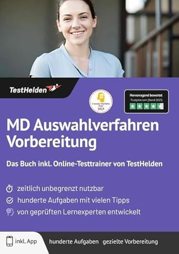MD Auswahlverfahren Vorbereitung: Das Buch inkl. Online-Testtrainer von TestHelden |
