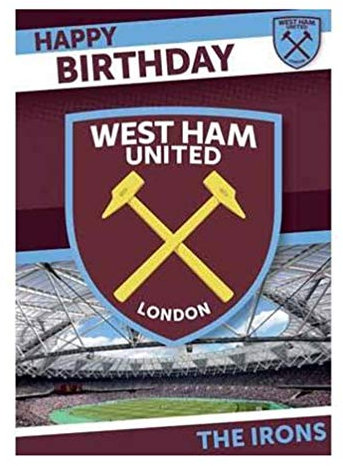 West Ham Utd Sound Greeting Card,blue