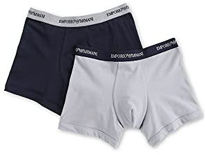 Emporio Armani Underwear Herren 2-Pack Boxer Essential Core Logoband Boxershorts, Schwarz, M (2er Pack)