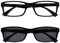 Die Lesebrille Unternehmen Schwarz Leser Mit Passenden Sonne Leser Wert Doppelpack Herren Frauen UVSR2092BK +2,00