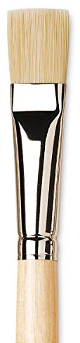 Da Vinci Chuneo Pinsel Serie 7129 Nr. 20 Flache Borste Weiß Synthetik Lange Griff