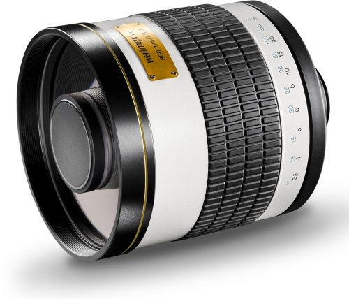 Walimex 15551 - Teleobjetivo para Nikon (distancia focal fija 800mm, apertura f/8, diámetro: 35mm), negro y blanco