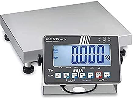 Plattformwaage [Kern SXS 10K-3LM] Edelstahl-Plattformwaage mit Edelstahl-IP68-Auswertegerät und Eichzulassung [M], Wägebereich [Max]: 6 kg / 15 kg, Ablesbarkeit [d]: 2 g / 5 g