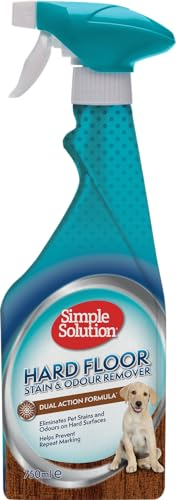 Simple Solution Removedor de Manchas y Olores de Mascotas para Pisos Duros, Limpiador de Doble Acción para Pisos Duros Sellados - 750ml
