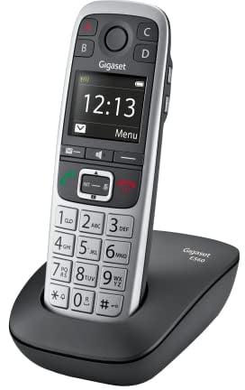 Gigaset E560 - Schnurloses Senioren DECT-Telefon - Notruftaste für 4 SOS-Nummern, seitliche Extra-Laut-Taste, Freisprechfunktion, Tastenfeld mit extragroßen Tasten, silber [Deutsche Version]
