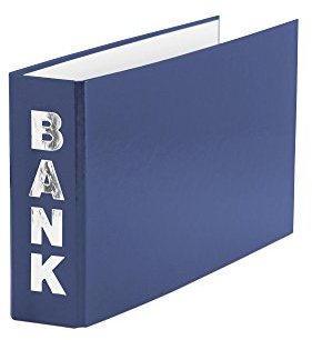 3 Bankordner / 140x250mm / für Kontoauszüge / Farbe: blau